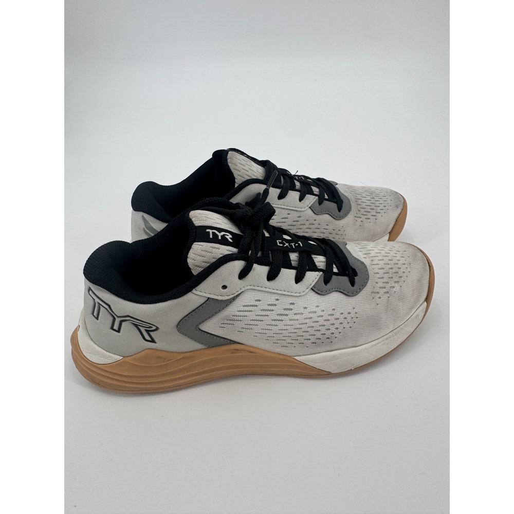 TYR CXT-1 Trainer Unisex M6.5/W8 White Gum Round Toe Lace Up Athletic Shoes